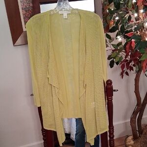 EMALINE 3/4 Sleeve Pull On Sweater Chartruce Sz. PM